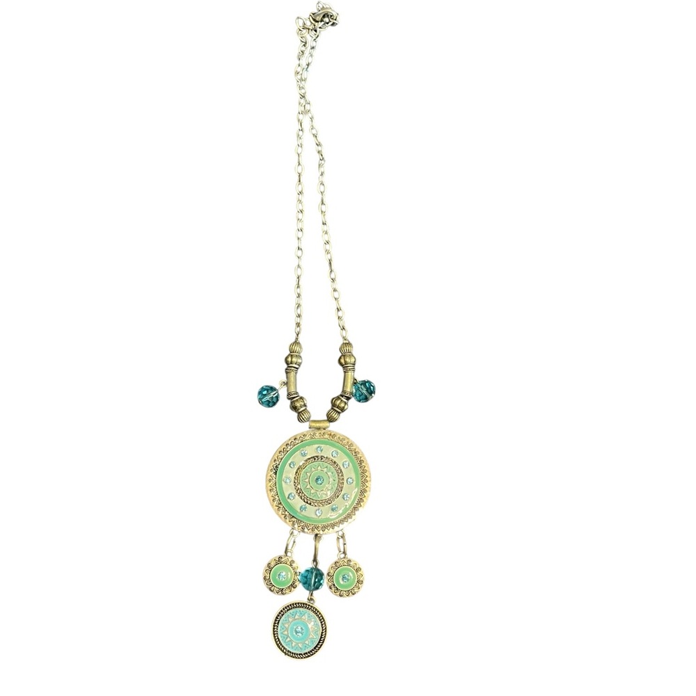 Chic Gold and Turquoise Statement Necklace